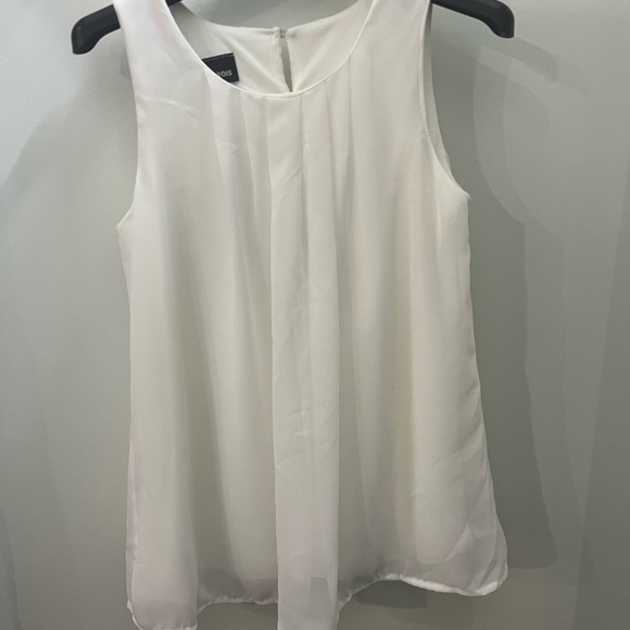 Un Deux Trois Blue and in White Chiffon Pleated Shift Dress Girls - Picture 3 of 4